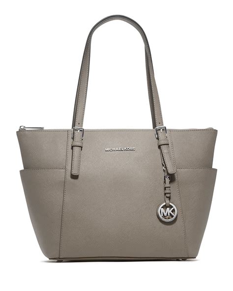 grey and silver michael kors bag|Michael Kors grey tote bag.